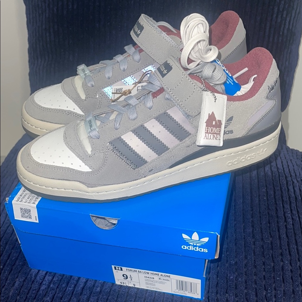 Adidas Forum Low Gray and White Sneakers